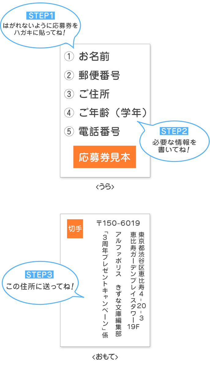 3周年記念！3大プレゼントキャンペーン！｜アルファポリスきずな文庫